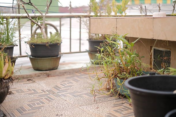 Can You Put 12 Pots on a 4x10 ft Balcony Without Blocking the Drain?